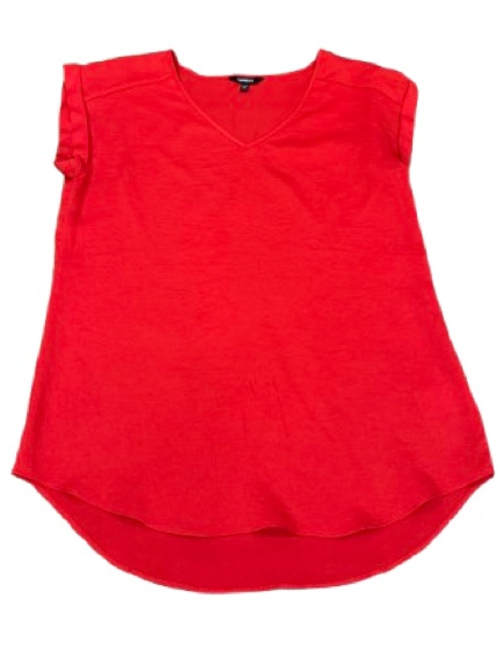 Express Women’s Red V-Neck Cap Sleeve Top Size Medium